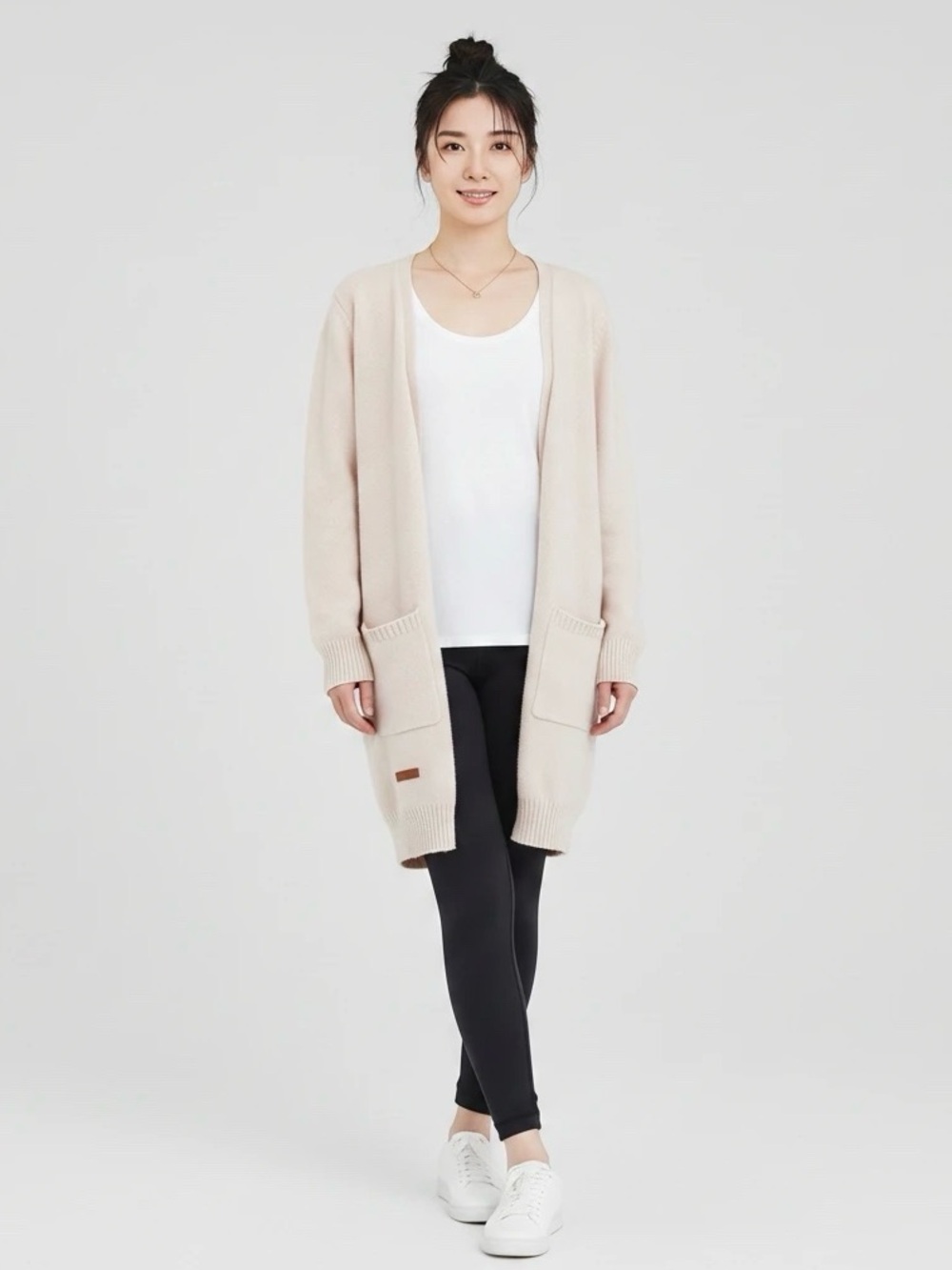 Simply Southern Cream Open-Front Knit Cardigan